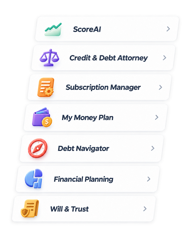 FreedomWealth service menu